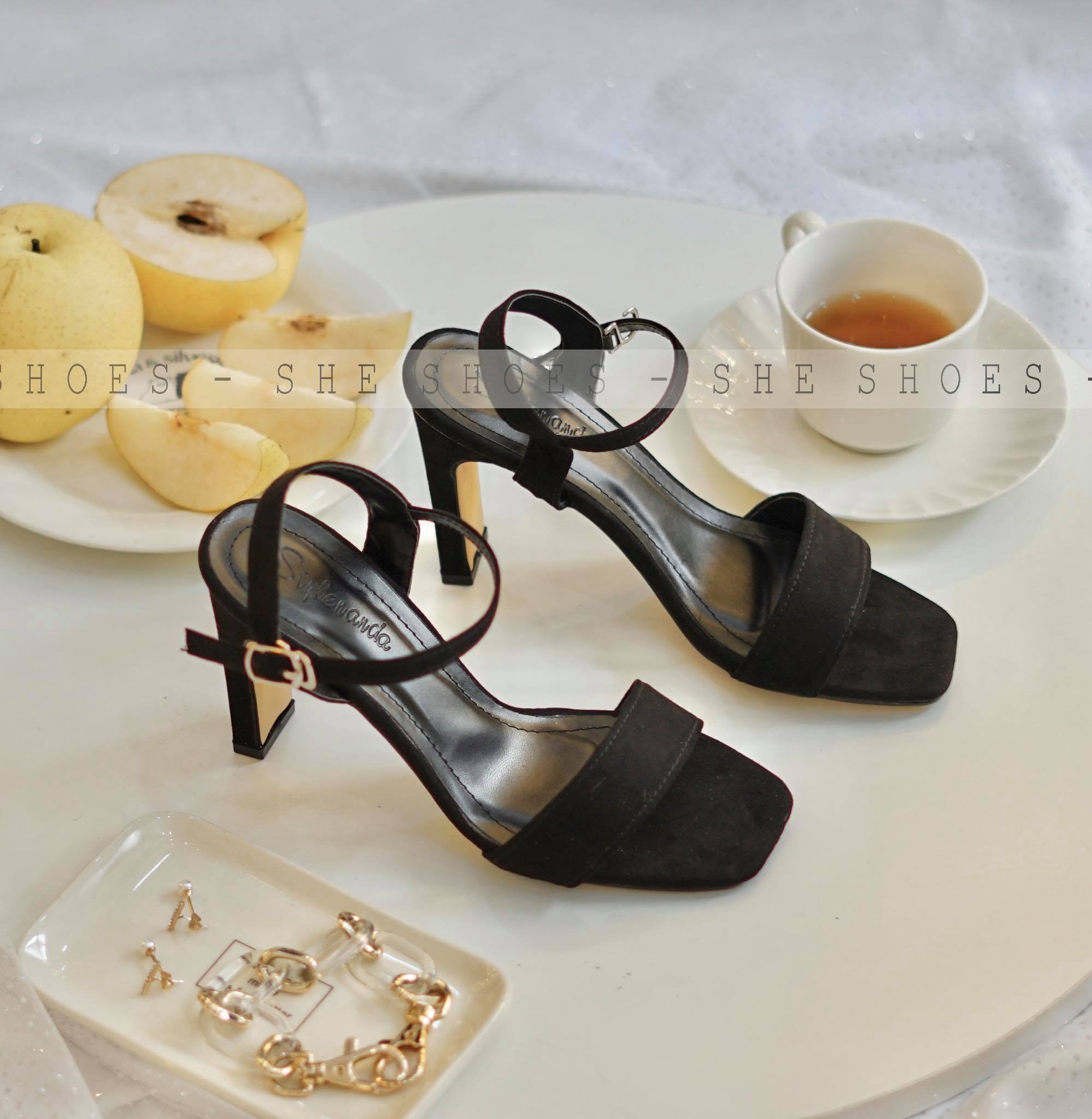 SD07042 Sandal  quai  ngang  da ln g t dt SheShoes